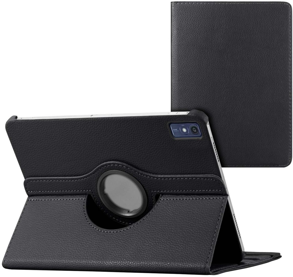 imoshion Tablet Hoes - Geschikt voor Lenovo Tab P12 - 360° Draaibare Bookcase - Zwart