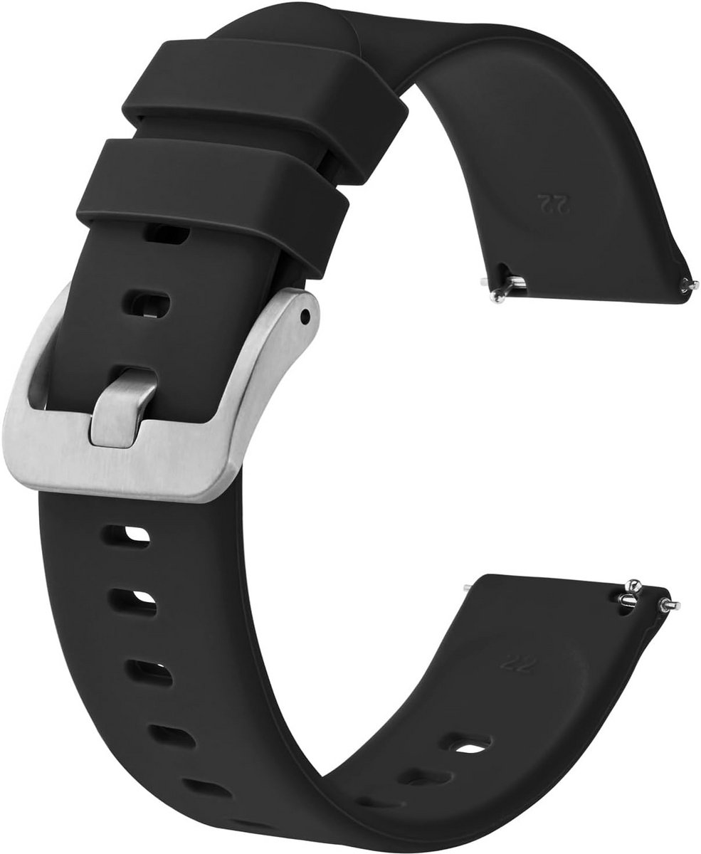 Slanke Silicone Horlogebandjes met Quick Release - Diverse Maten (14mm t/m 22mm)