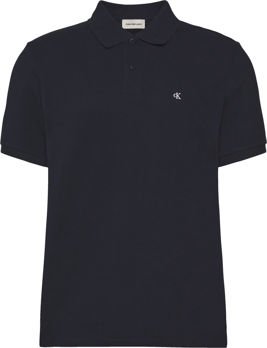 Calvin Klein Jeans Ss Monogram Pique Polo Dark Sapphire