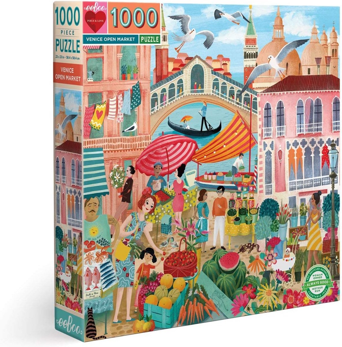 Puzzel 1000 stukjes - Venetië Open Markt