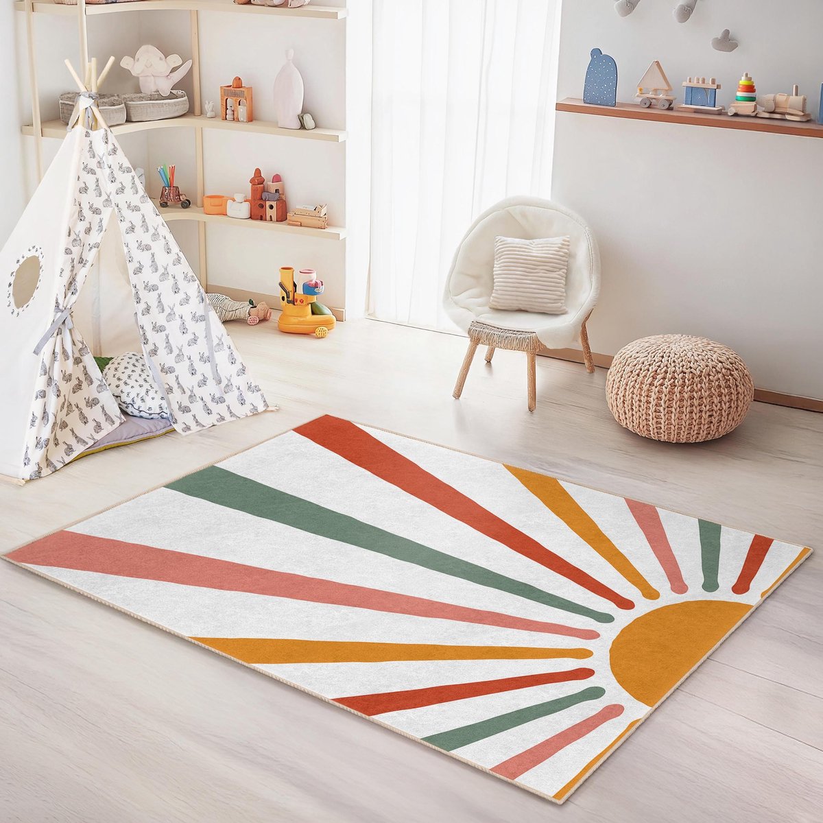 Mila Home - Kindertapijt Rechthoek - Vloerkleed Kinderkamer Tapijt - Speeltapijt - Wasbaar - Antislip - OEKO-TEX Gecertificeerd - 580 2