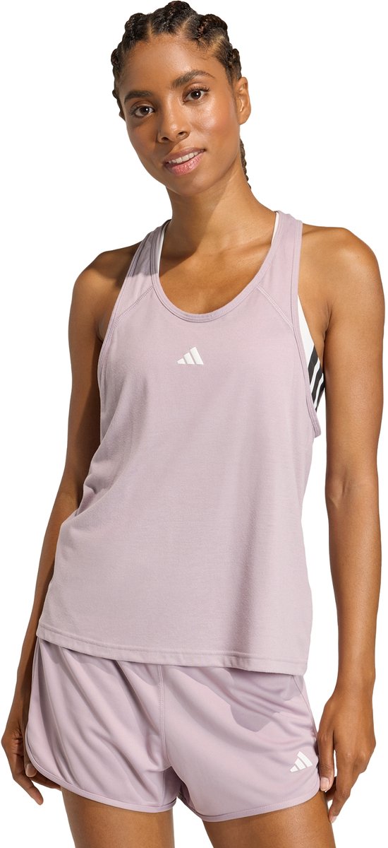 Adidas Performance Pacer Essentials Knit High-Rise Short Dames Paars