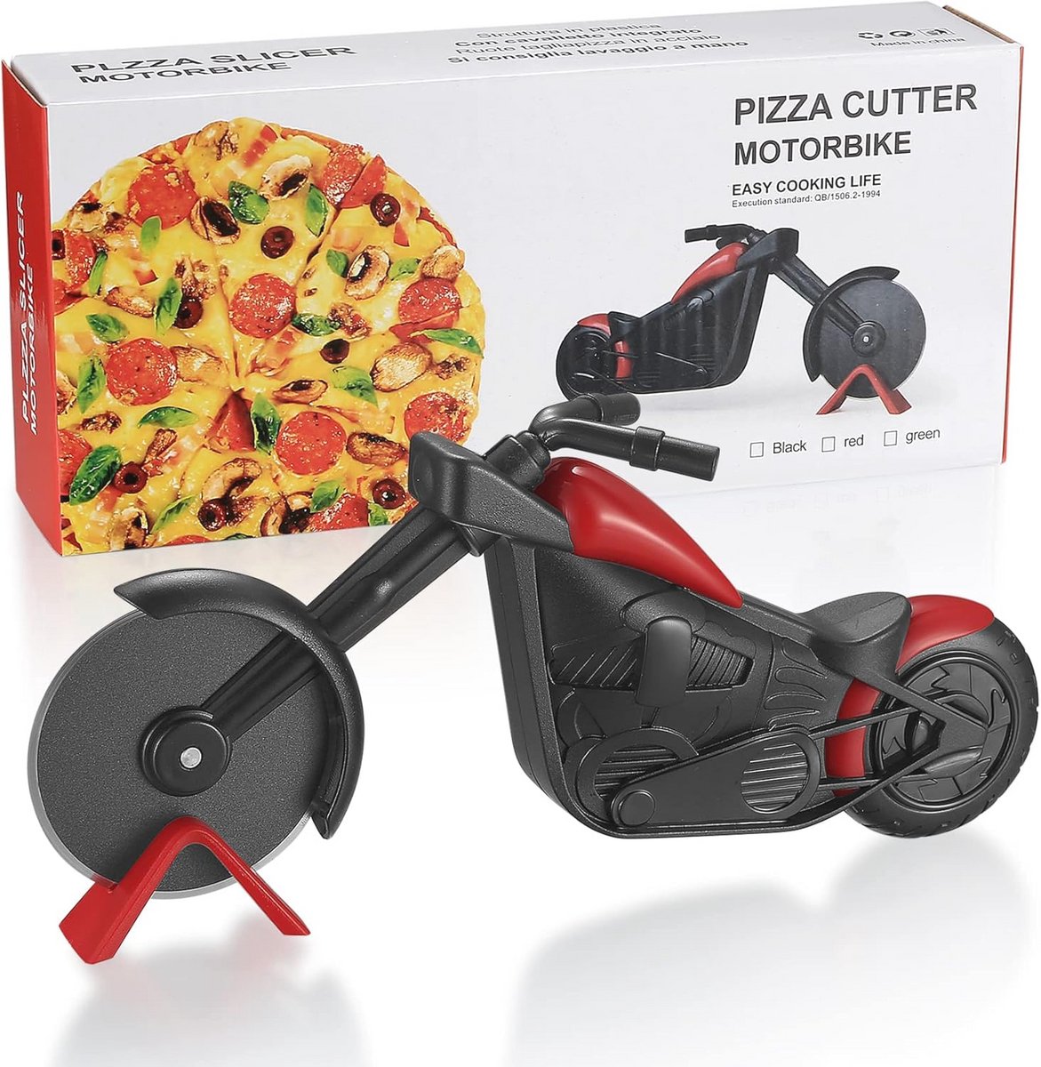 Innovatieve Pizzasnijder met Twee Wielen - RVS Keuken Gadget