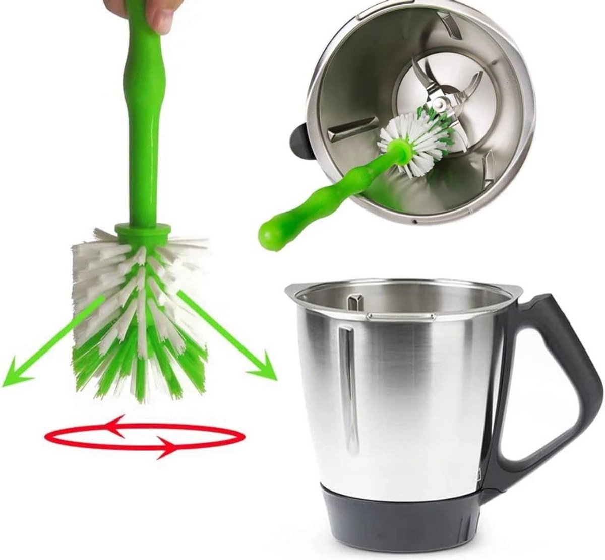 Set van 3 Keukenmachine Reinigingsborstels voor Diverse Modellen