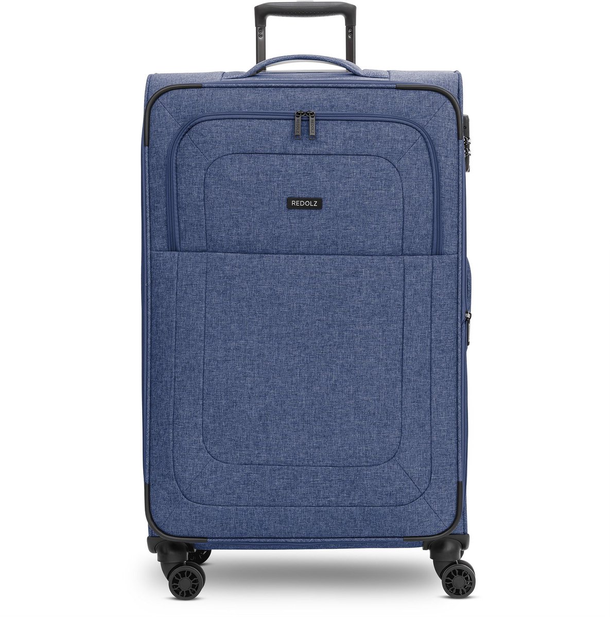 Redolz Essentials 12 LARGE 4 wielen Trolley 79 cm met uitbreidingsplooi - Zachte bagage - TSA slot - blue