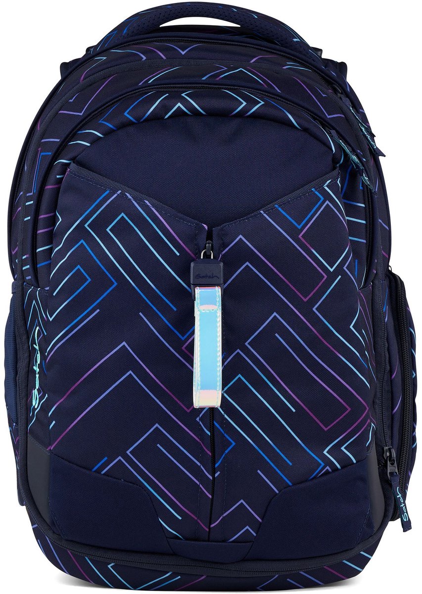 satch schoolrugzak met laptopvak Match Purple Laser donkerblauw