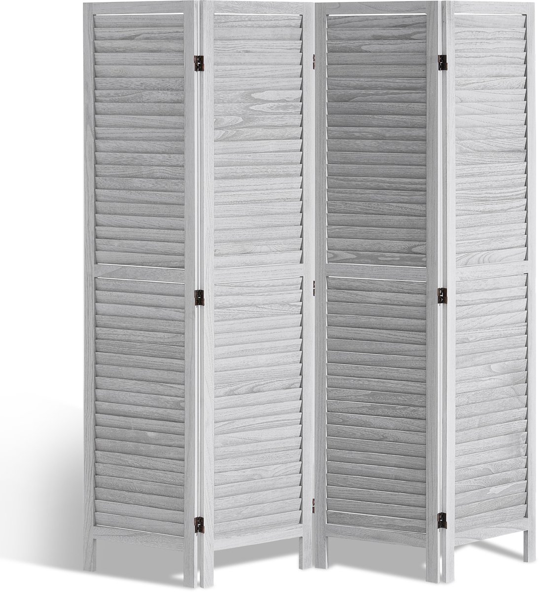 Vevor Scheidingswand Houten Kamerverdeler 4-delig Kantoor 162cm Wit Stijl Europees
