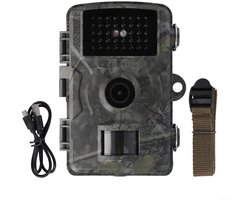 Wildcamera met Nachtzicht - 1080P Jacht Tracking Camera - IP66 Waterdicht - Wildlife Camera - Inclusief Datakabel - Geheugenkaart niet inbegrepen - Ondersteunt Nachtzicht - Beschikt over Bewegingsdetectie - Geschikt voor Buitengebruik
