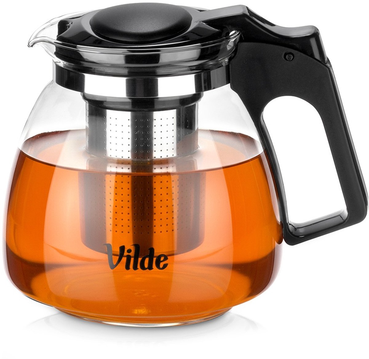 Theepot met Filter Glas Hittebestendig 1,15 l - Koffie- en Thee Pot - Infuser - Theezeef - Filter - Zeef