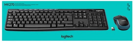 Logitech MK270 - Draadloos Toetsenbord en Muis - Qwerty