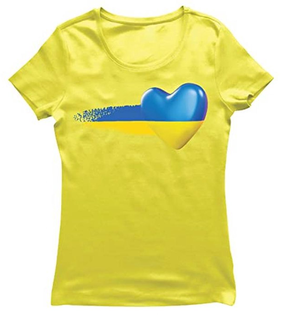 Dames T-shirt met Oekraïense Vlag en Hart Symbool