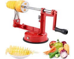 Spiral Potato Cutter - Manual Spiral Potato Cutting Machine - RVS Snijmachine voor Fruit - Aardappelen - Tornado Chips - Komkommer - Wortelen
