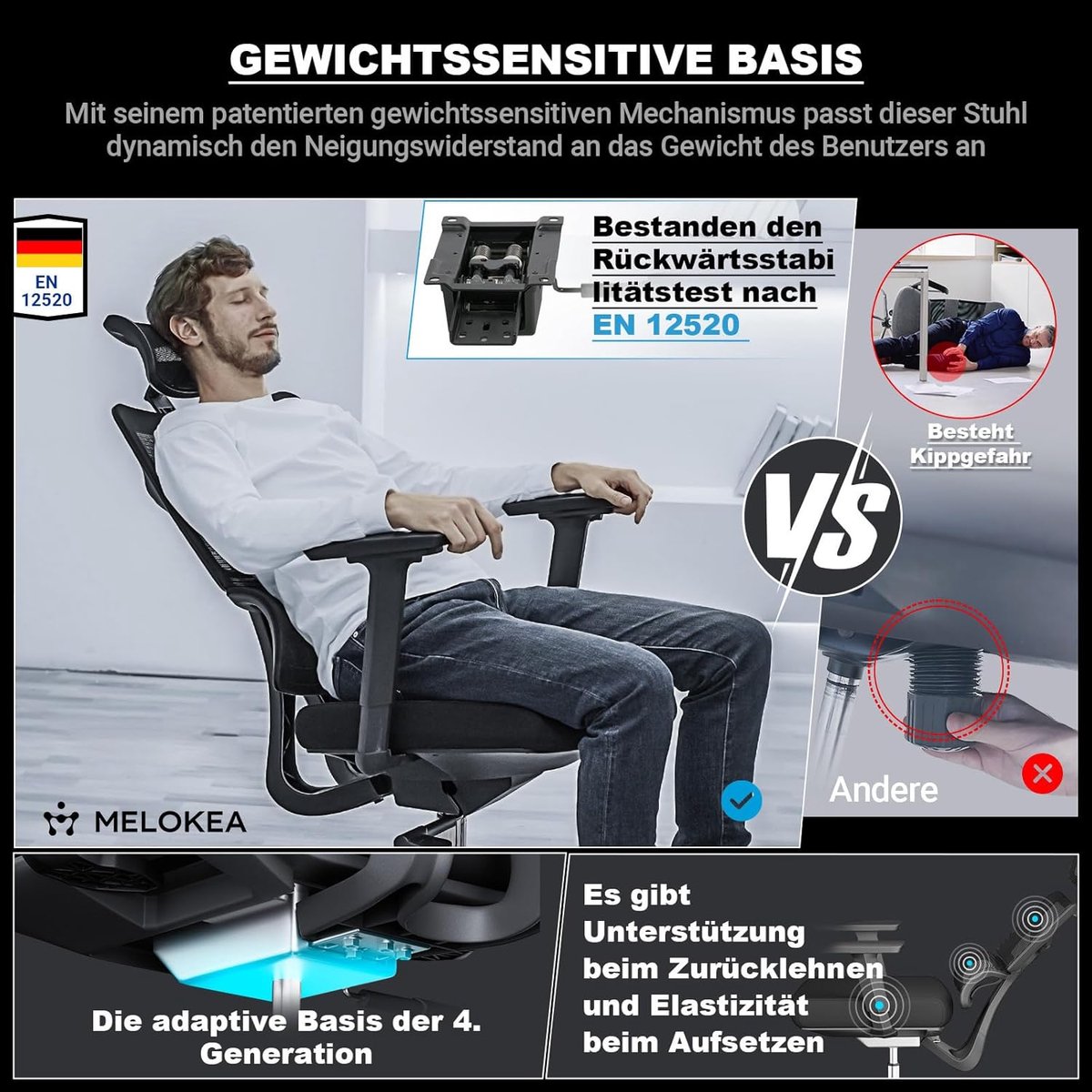 TitanX Pro XXL Ergonomische Bureaustoel - 70x70x122 cm - Ergonomische Bureaustoel – 200 kg - Medahomestore