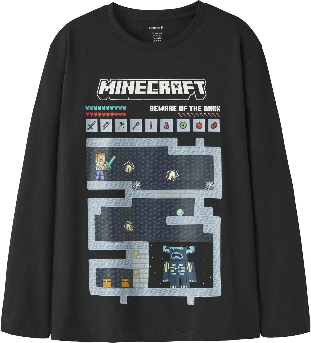 NAME IT - NKMAR MINECRAFT LS NREG TOP BOX NOOS BFU - Jongens - Lange mouwen shirts