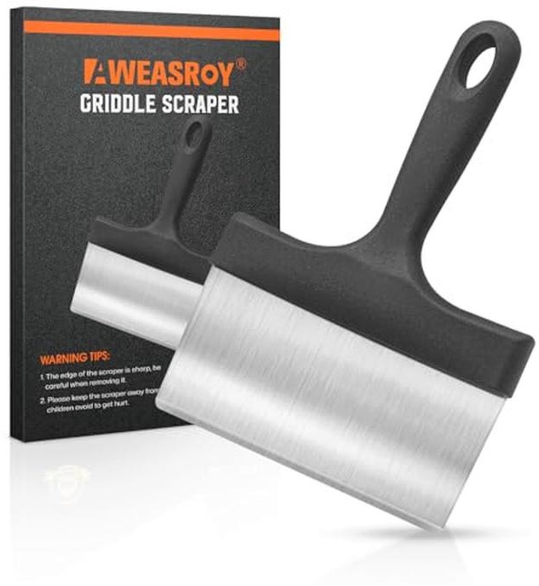 Heavy Duty RVS Bakplaat Schraper met 5" Handvat voor Keuken en Buiten BBQ