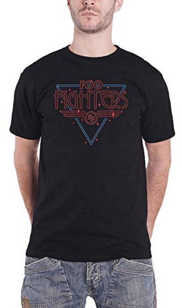 Zwart T-shirt met Disco Outline Design voor Mannen