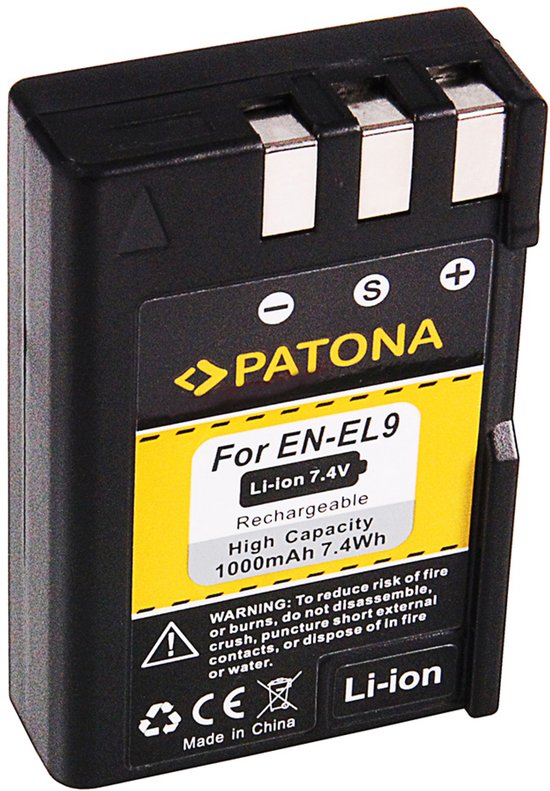 Lithium-Ion Camera Accu 1000mAh EN-EL9 ENEL9 voor Nikon D40 D40x D60 D5000