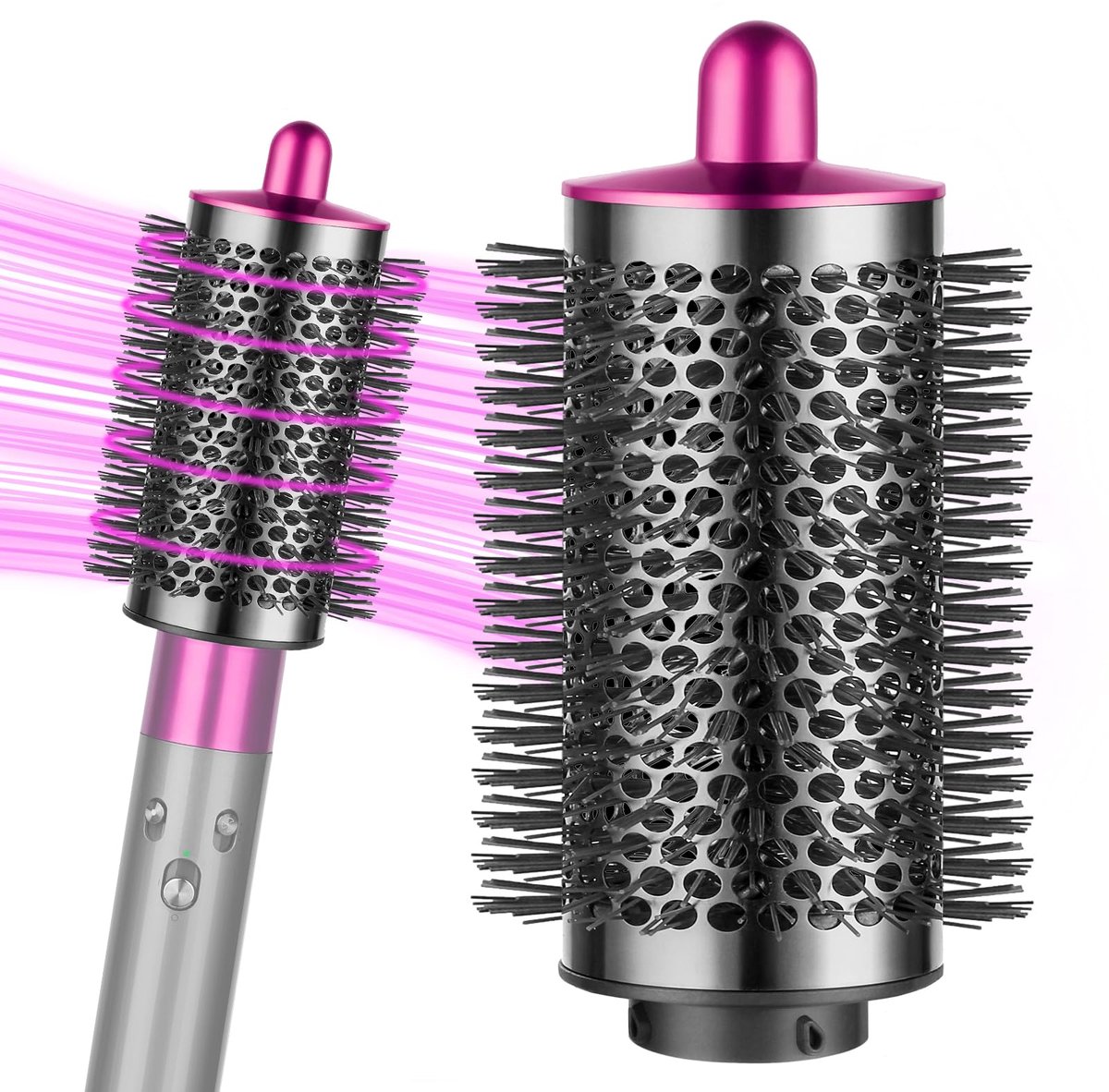 Namajunas - Grote ronde volumeborstel-accessoire geschikt voor Dyson Airwrap - Met lange, fijne haren om het haar vorm en meer volume te geven - Compatibel met HS01/HS05/HS08 - Stylingtool - Opzetstuk