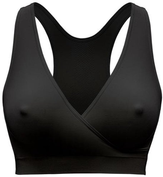 Soutien-gorge Medela Keep Cool - Soutien-gorge d'allaitement sans couture - Soutien-gorge de maternité avec 2 zones respirantes - Matière Soft Touch - Zwart - XL