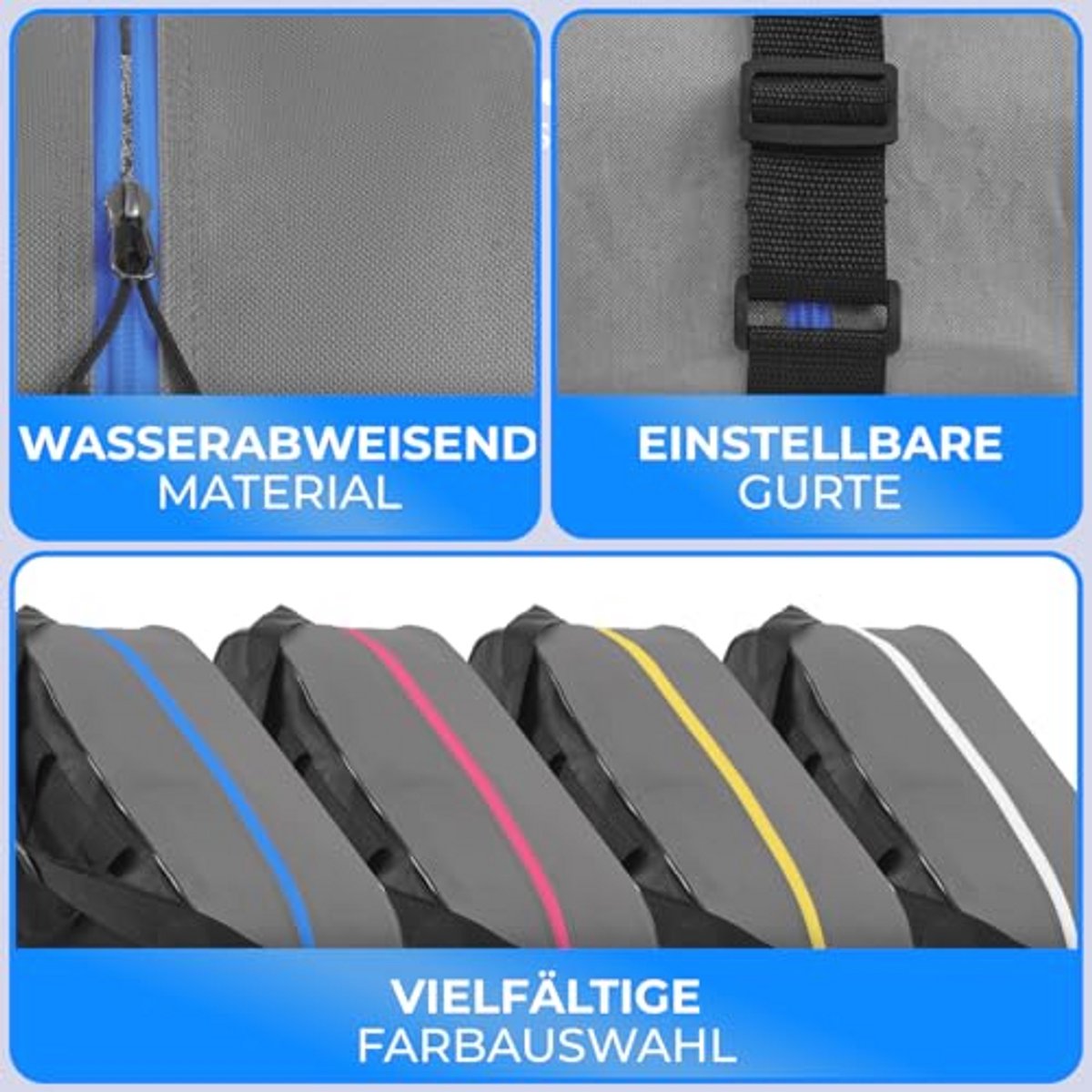 Tas voor het vervoer van schaatsen en inlineskates voor dames en heren