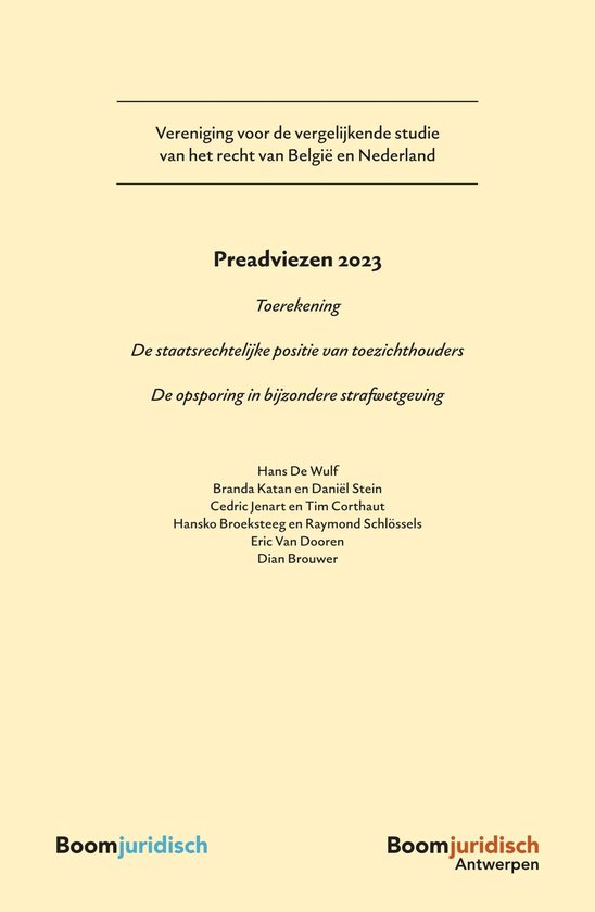 Vereniging voor de vergelijkende studie van het recht in Bel ... - cover