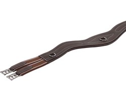 Qhp Singel leer luxe stiksel D.Brown - 125 | Singels paard