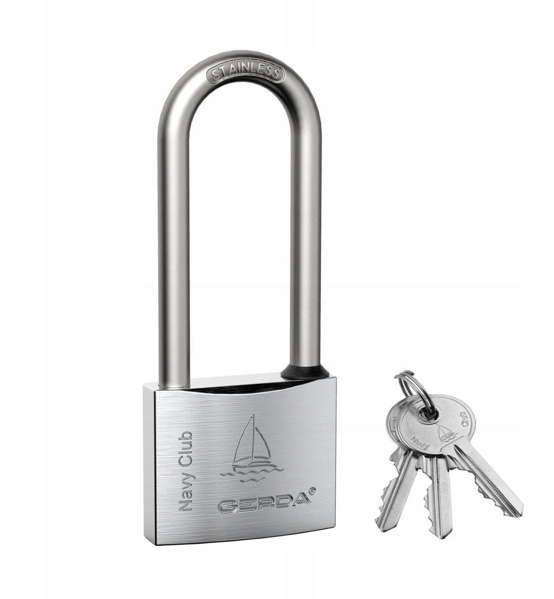 NAVY CLUB 50mm Roestvrijstalen Hangslot met Lange Beugel