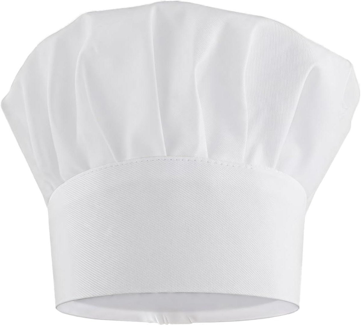 Cosensi - Kokshoed wit, elastisch en verstelbaar, voor keuken, restaurant, barbecue, hotel - ademend katoen - chemicaliënvrij - Figuur reactief - 1 stuk