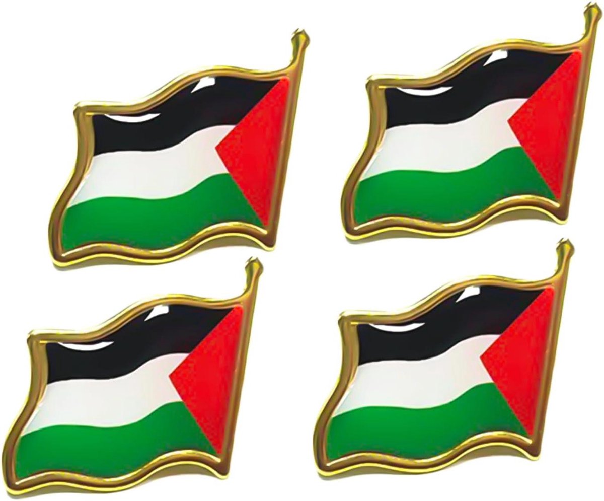 Cosensi - Palestijnse Vlag Pins Armband | Nationale Vlaggen Broches | Emaille Revers Badge | 4 stuks