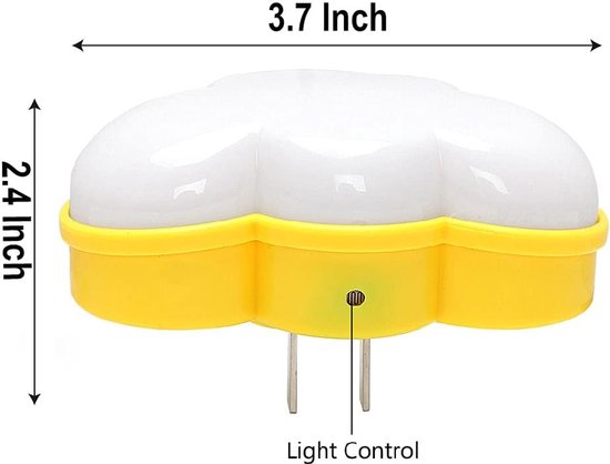 Nachtlampje - Nachtlampje Stopcontactled Nachtlicht Plug-In Nachtlichten voor Kinderen Volwassenen - Schattige Droom Verlichting Wandlamp Wolk Nachtlicht voor Slaapkamer Badkamer - Toilet Trap Keuken Gang Huis Decor van Merkloos — afbeelding 5
