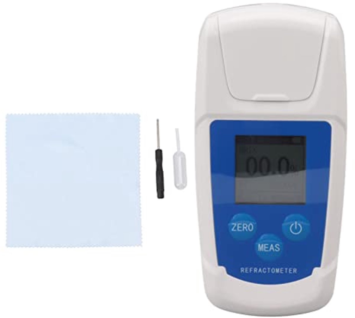 0‑55% Digitale Refractometer Hoge Nauwkeurigheid Suiker Testermeter Brix Ideaal voor Drinkwaterdrankje Kombucha Boomgaard Fruitsap Koolhydraatgehalte Draagbaar Refractief