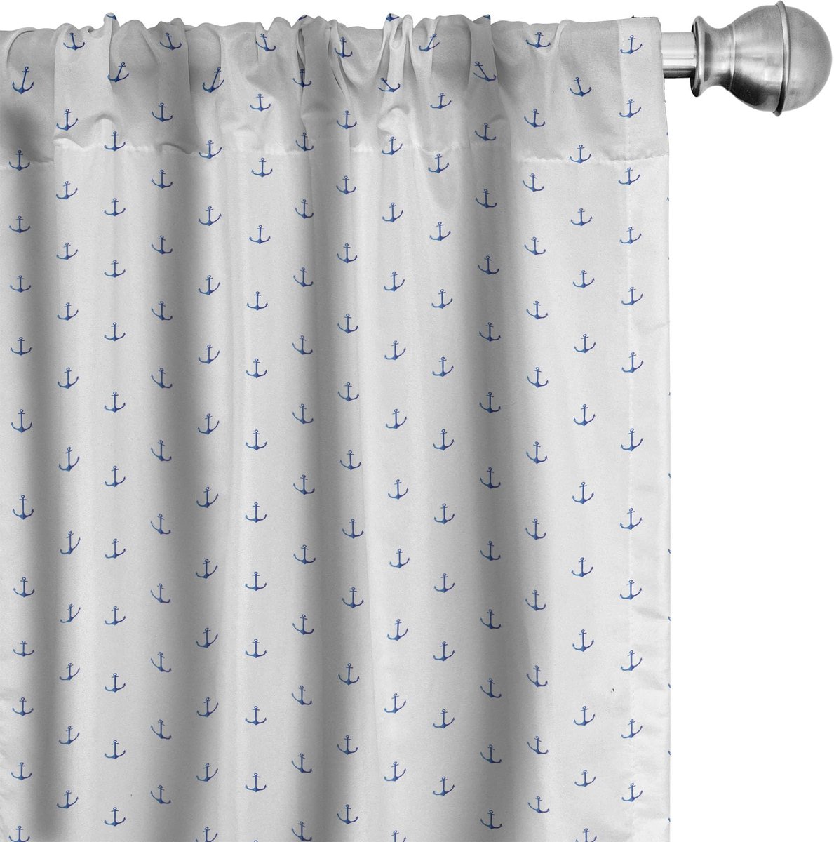 ABAKUHAUS Gordijnen – Anker Vivid Blue – 2x75x225 cm – microvezel Blauw