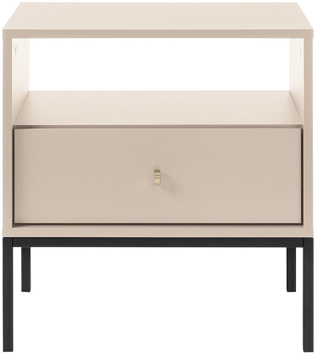 Vente-unique Nachtkastje - 1 lade en 1 nis - Beige - BOGDAN