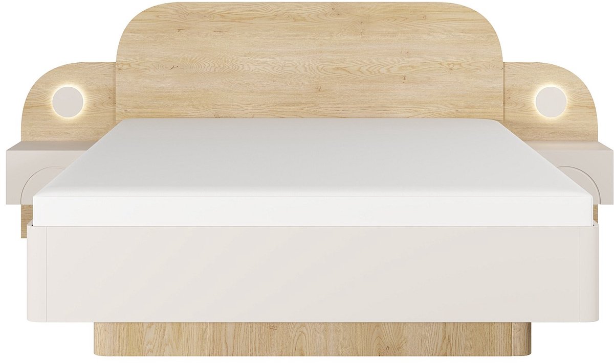 Vente-unique Bedframe hout beige 160 x 200 cm