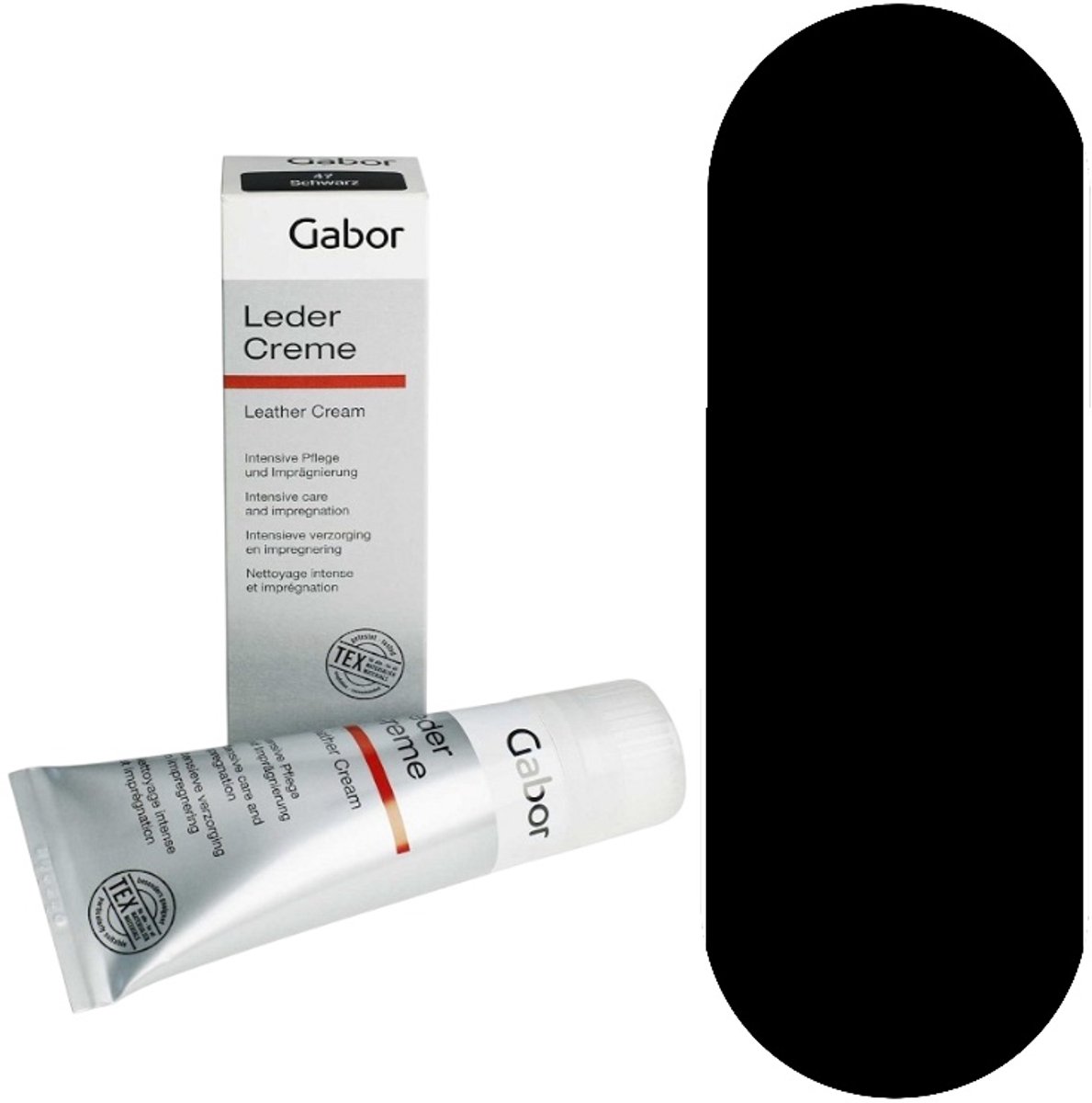 Gabor Ledercreme - 047 Zwart - 75ml