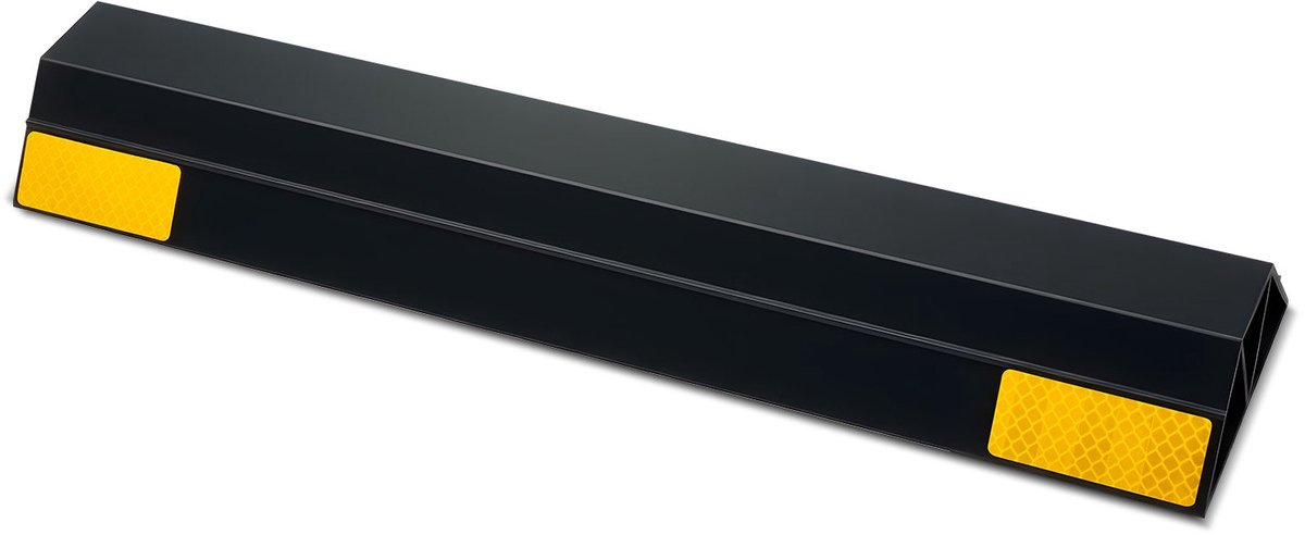 Parkeerstoppers - Set van 2 Wielstoppers - Parkeerbegrenzer - Reflecterende Strips - PP Kunststof - Voor Auto's, Bestelwagens en Vrachtwagens - Voor Garage - Antislip