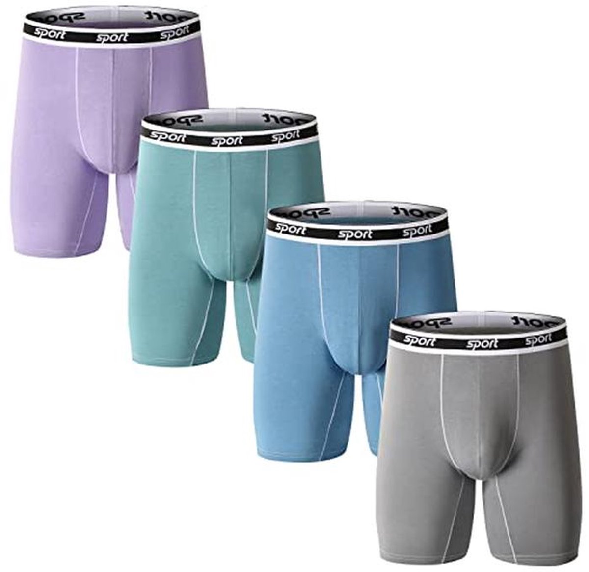 Heren Boxershorts Micro Modal Naadloos Lange Been Ademend Comfortabel Ondergoed