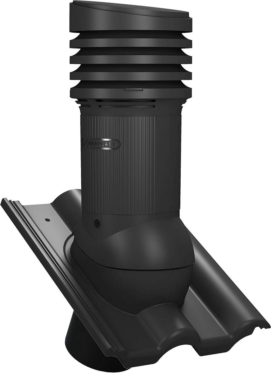 Dakdoorvoer Ventilatiepijp DN150 voor Diverse Dakpannen (RAL 9005 Zwart)