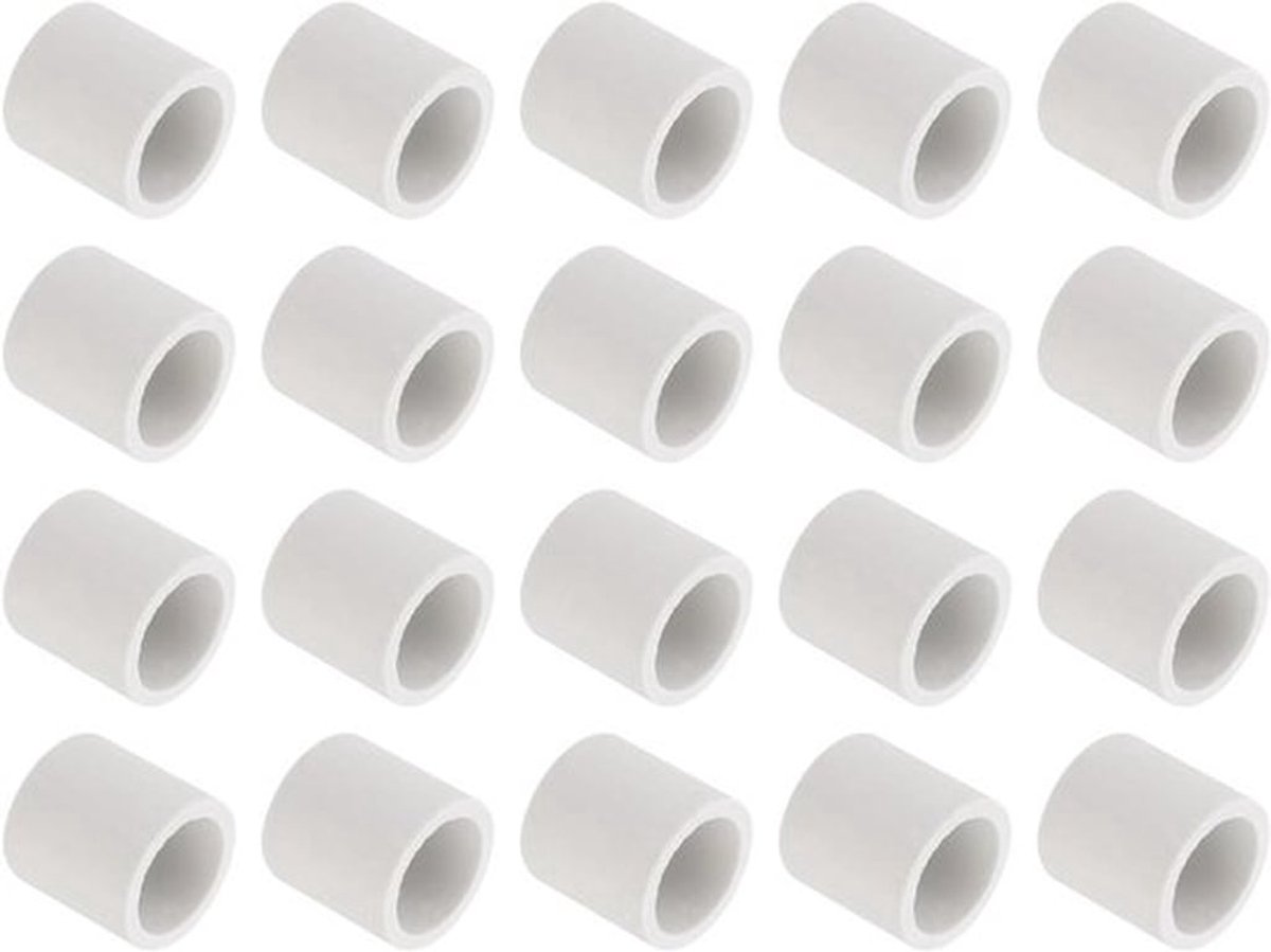 Keramische buizen 14 mm diameter - elektronische draadbundels - warmte-isolatiebescherming - enkele boring - 20 stuks - 20 mm x 20 mm