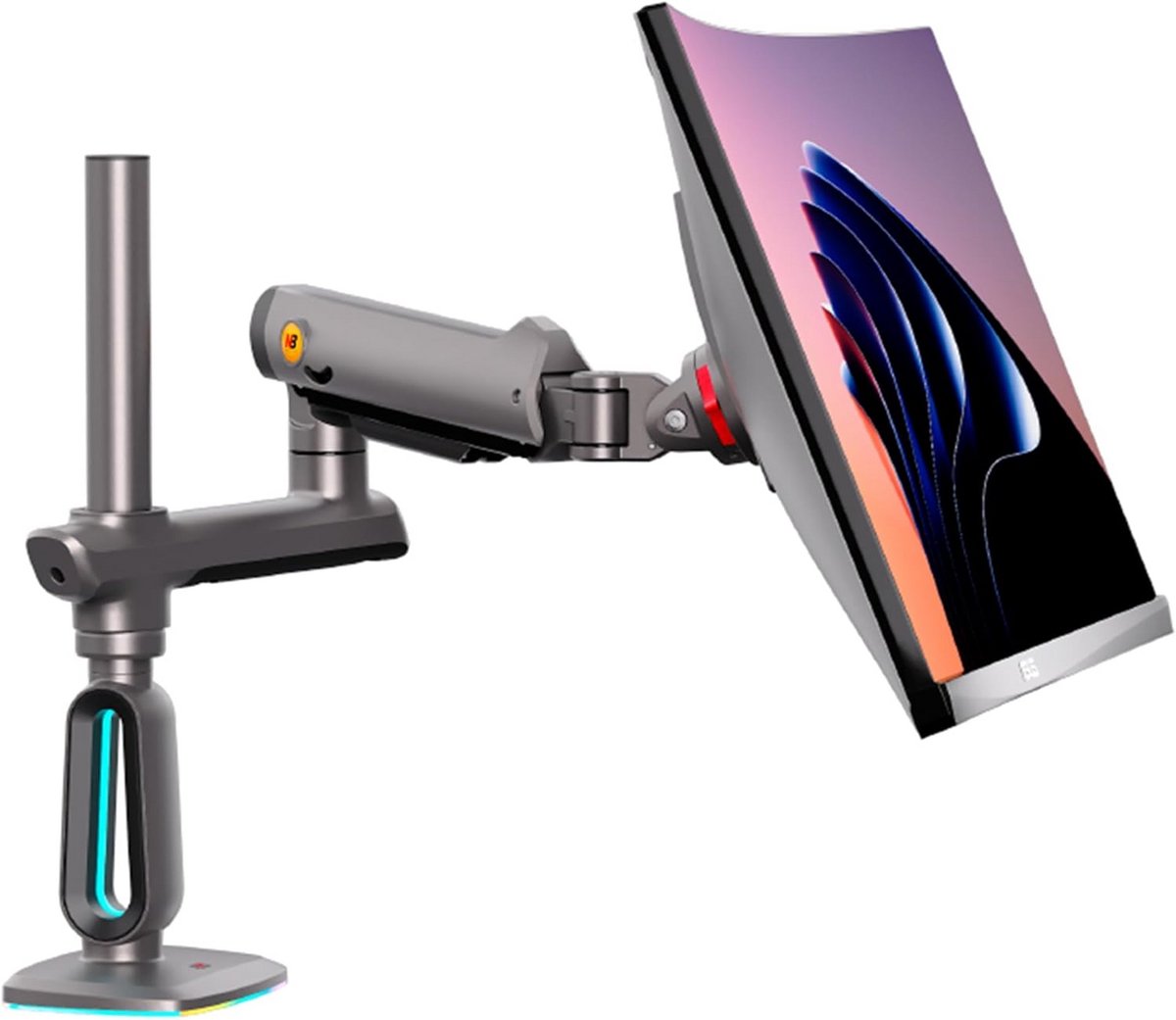 Ergonomische RGB Monitorarm voor Grote en Gebogen Schermen tot 60 inch