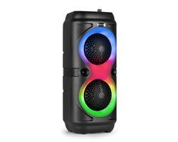 Bluetooth speaker - Fenton Track210 - Partybox met microfoon - Lichteffecten en oplaadbare accu
