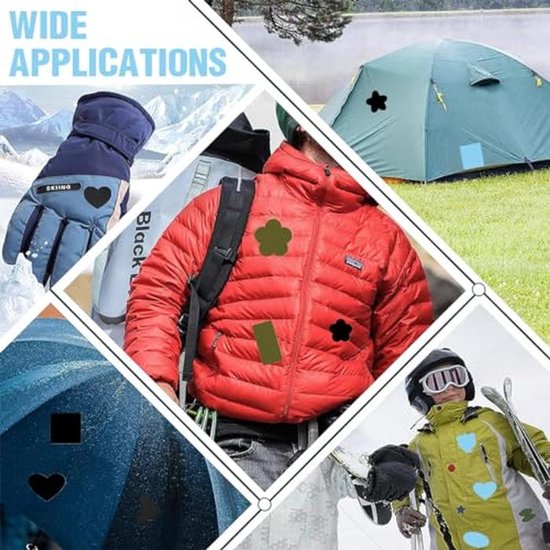 Reparatie patches voor donsjacks en bovenkleding - 4 stuks waterdicht nylon — afbeelding 4