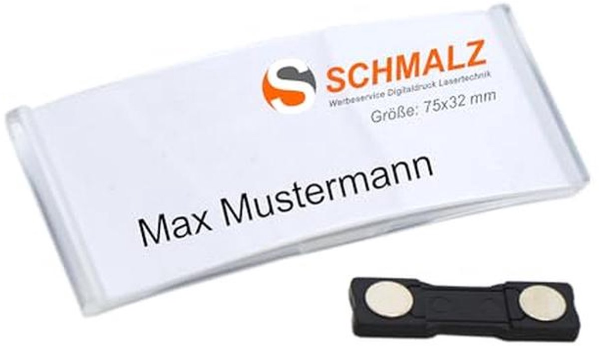 Kunststof naambordje 75 x 30 mm in verschillende kleuren - Perfect voor elke gelegenheid
