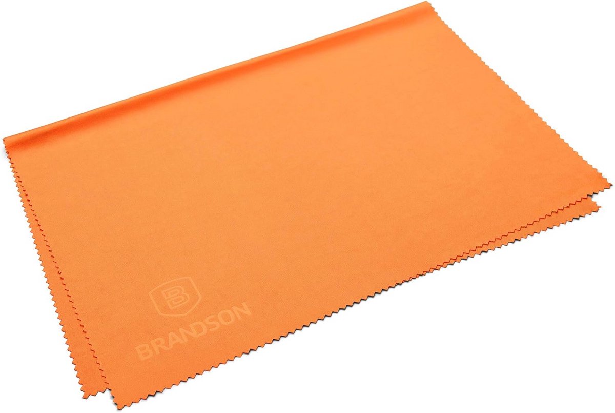 XXL Microvezeldoek (40x30 cm) Oranje - Voor Bril, Scherm, Lens en Camera - Wasbaar