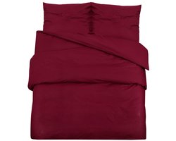 Dekbedovertrekset | Beddengoed lichtgewicht 200x200 cm microvezel bordeaux