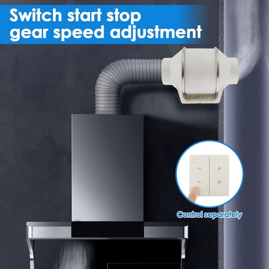 BUMSOU Badlüfter mit Feuchtigkeitssensor Temperatursensor Timer - WC Lüfter 100mm mit Fernbedienung, Echtzeit Feuchtigkeit und Temperatur, Stark Lüftung und Leise Abluftventilator 100mm for Bad P119