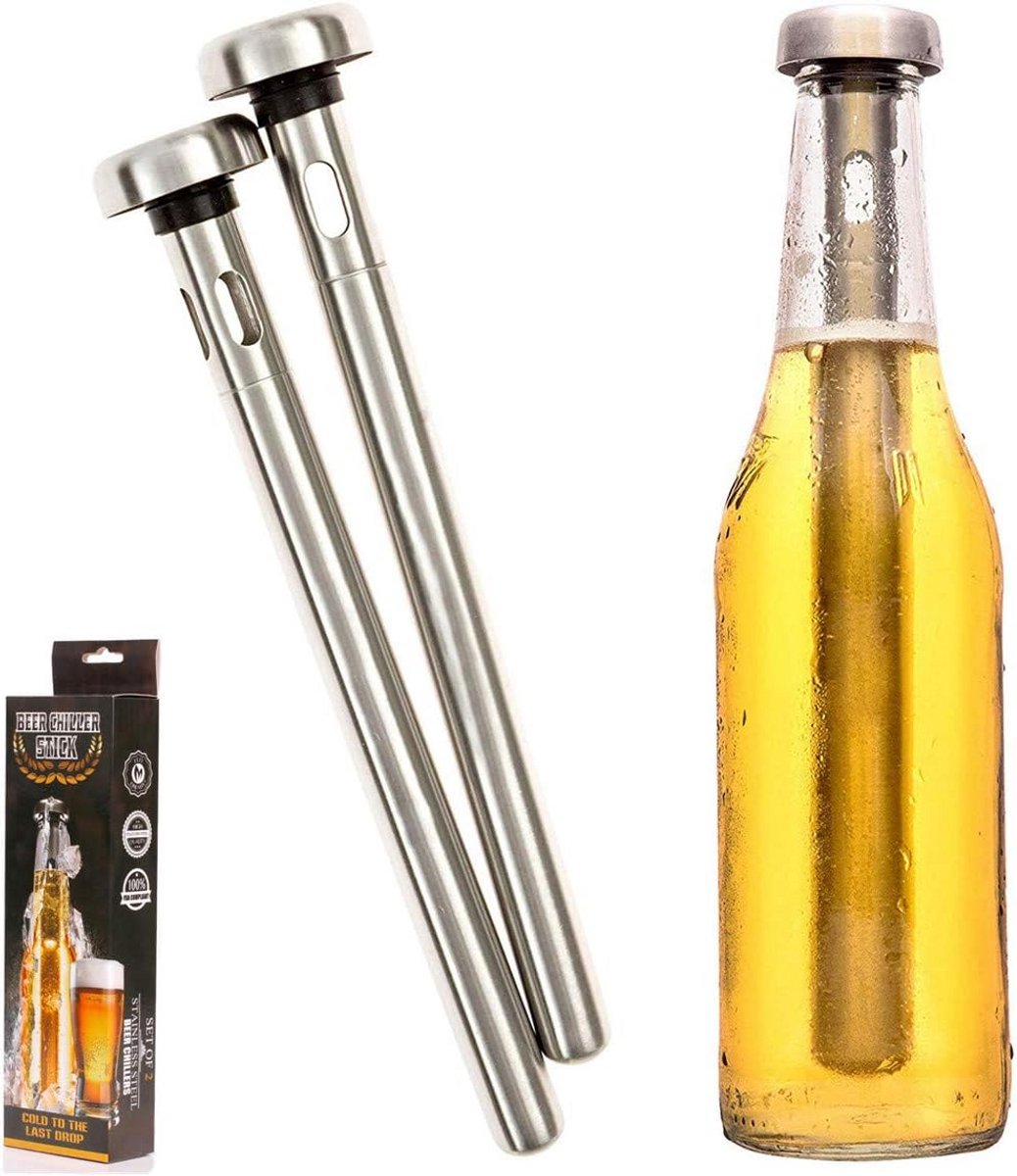 2 Stuks Bierkoeler RVS - Instant Drank Koelstok voor Fles