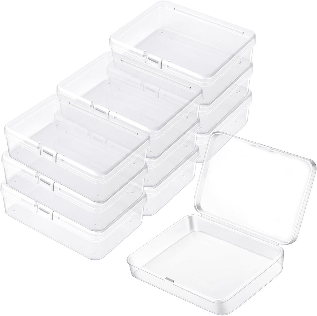 Set van 15 Transparante Mini Opbergdozen met Deksel (8,5 x 6,1 x 2,5 cm)