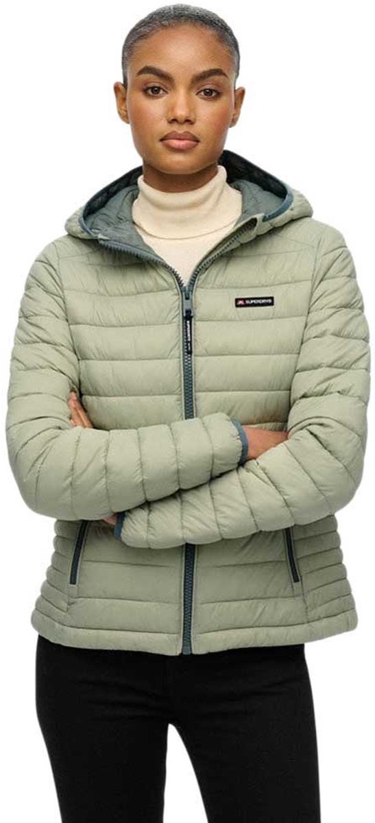 Superdry Gewatteerd Fuji Lite jack met capuchon Dames Gewatteerde jassen Dusty Sage