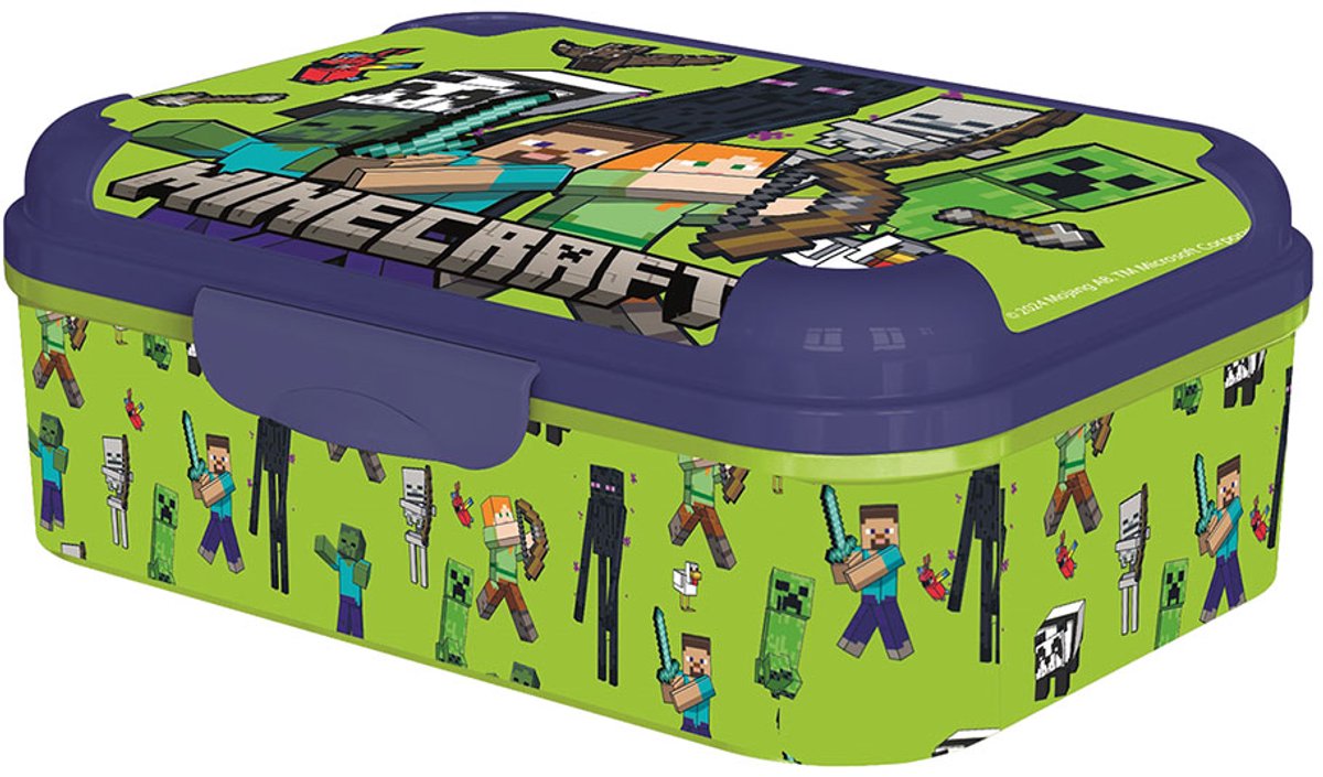 Stor Minecraft Asker Lunchzak Groen